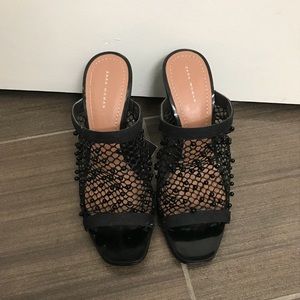 Zara Summer Mules with Pearls Sz 6.5